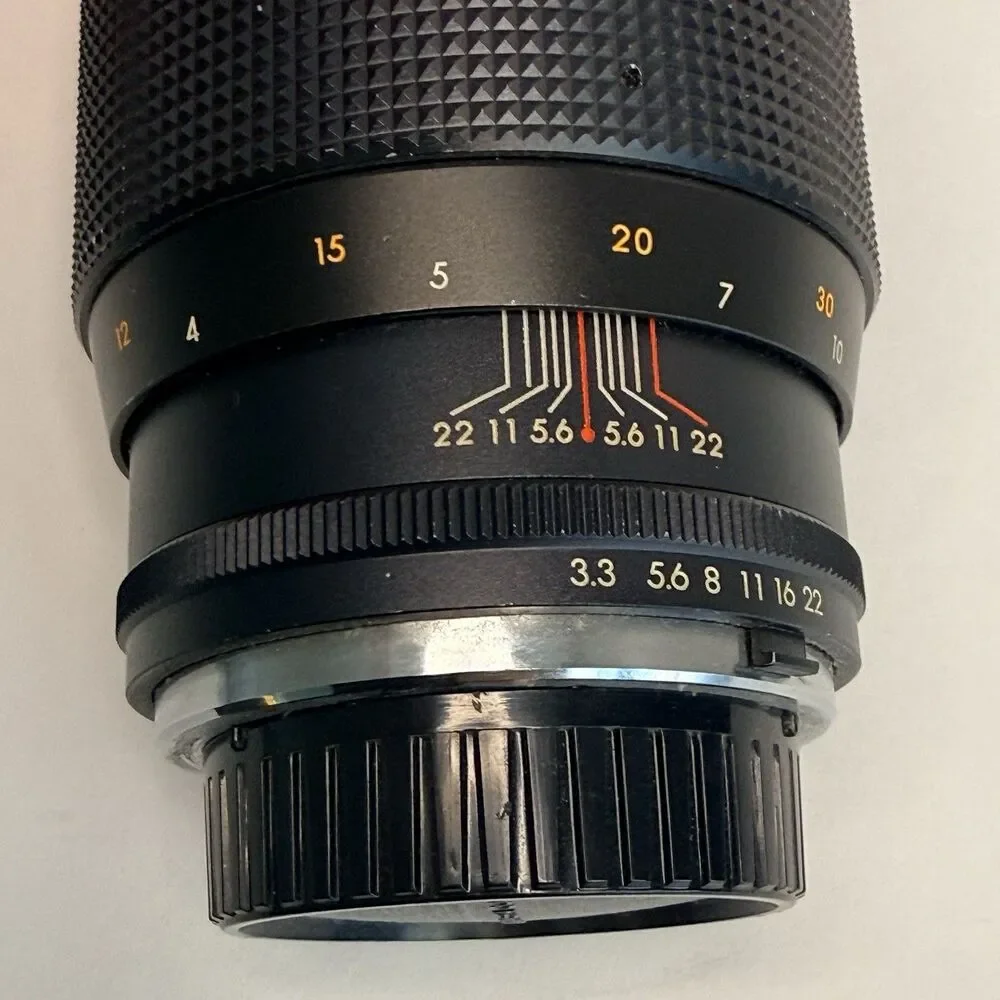 Kamero 200mm f3.3 Telephoto Lens Minolta Mount Vintage Rare 70s Optics Untested